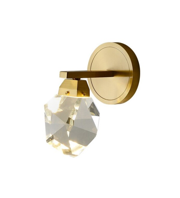 Настенный светильник Delight Collection Crystal rock II 9701W/1 brass