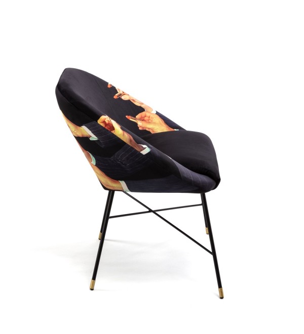 Обеденный стул Seletti Toiletpaper Furniture Black Lipsticks