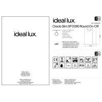 Люстра подвесная Ideal Lux Oracle Slim SP D90 Round Белый 4000К 269870