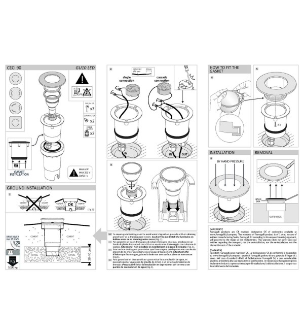 Светильник уличный Ideal Lux Way Gravity PT Round Big Черный GX53 120324