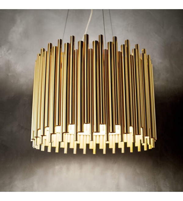 Люстра подвесная Ideal Lux Pan SP5 E27 Золото 208817
