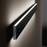 Светильник настенный Ideal Lux Steel AP2 D20 Bi-Emission Wide 4000K LED Черный Димм 268071