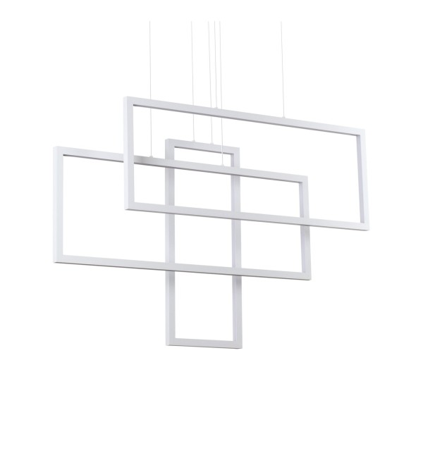 Люстра подвесная Ideal Lux Frame SP Rettangolo Белый 3000K 269337