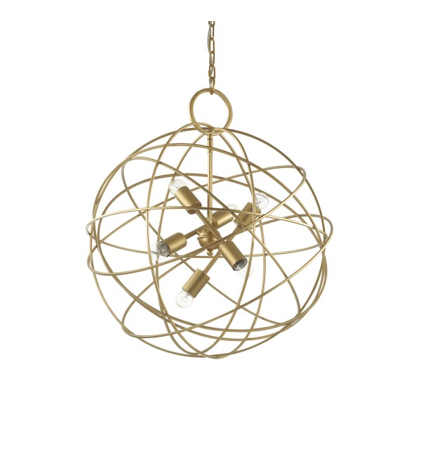 Люстра подвесная Ideal Lux Konse SP6 Золото E27 156026