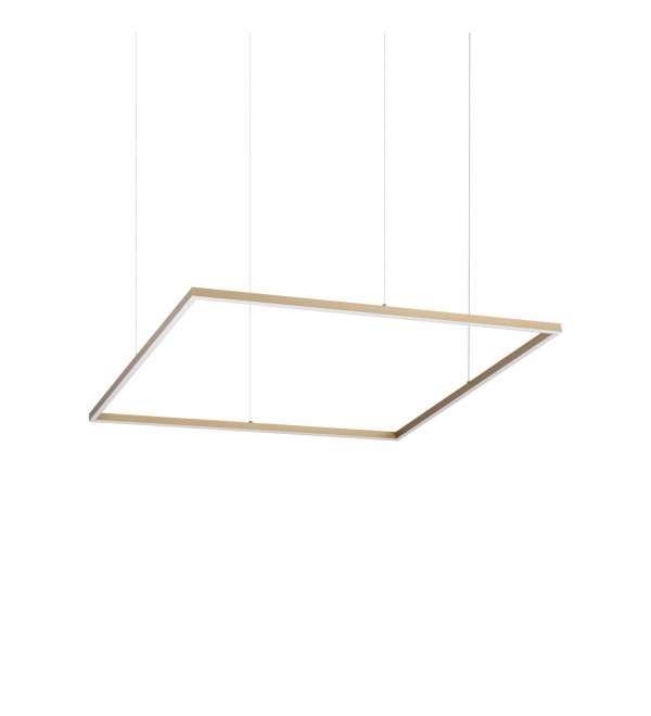 Люстра подвесная Ideal Lux Oracle Slim SP D090 Square On-Off Латунь 3000К 370538