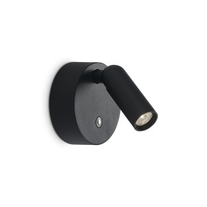 Светильник настенный Ideal Lux Bean AP Round Rechargeable Аккумулятор Черный LED 350240