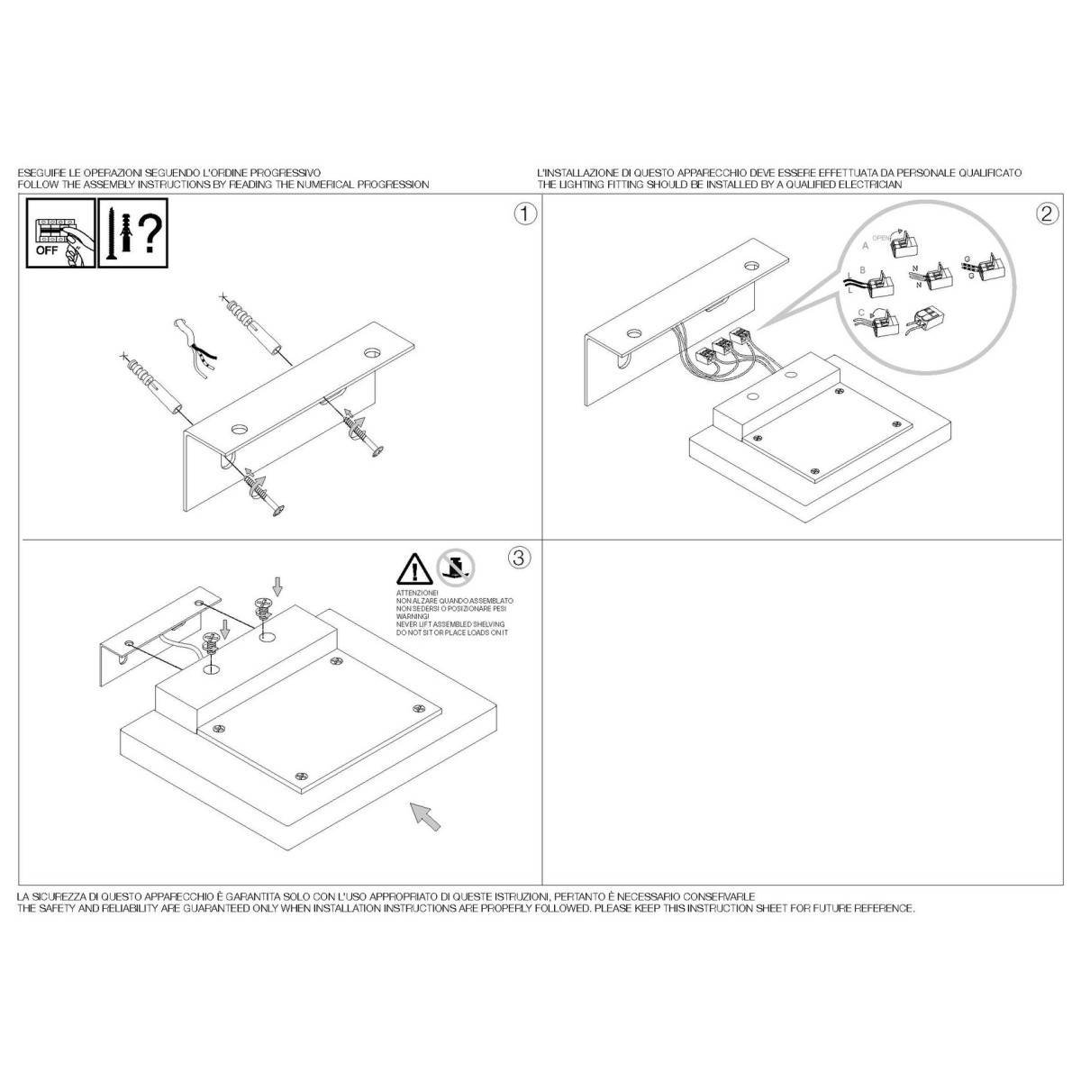 Светильник настенный Ideal Lux Block AP D150 Белый 3000К LED 350554