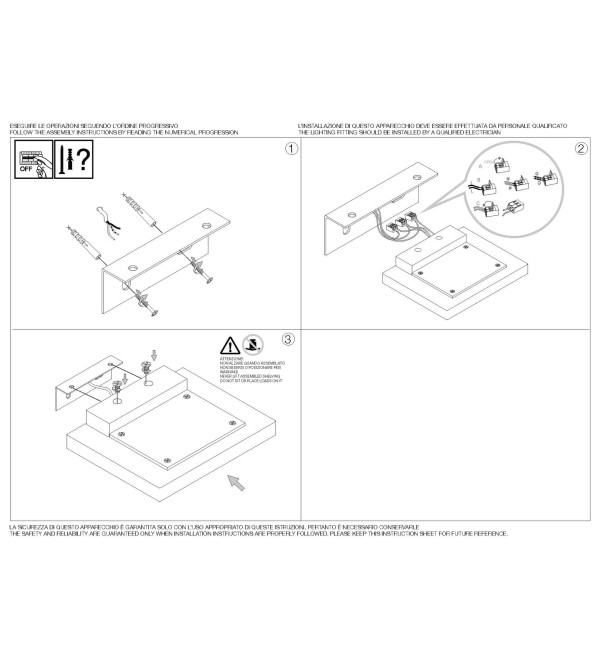 Светильник настенный Ideal Lux Block AP D150 Белый 3000К LED 350554