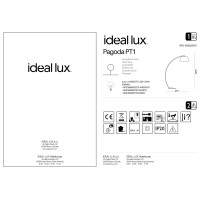 Торшер напольный Ideal Lux Pagoda PT1 Белый E27 051741