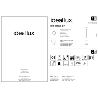 Светильник подвесной Ideal Lux Minimal SP1 Золото E27 009391
