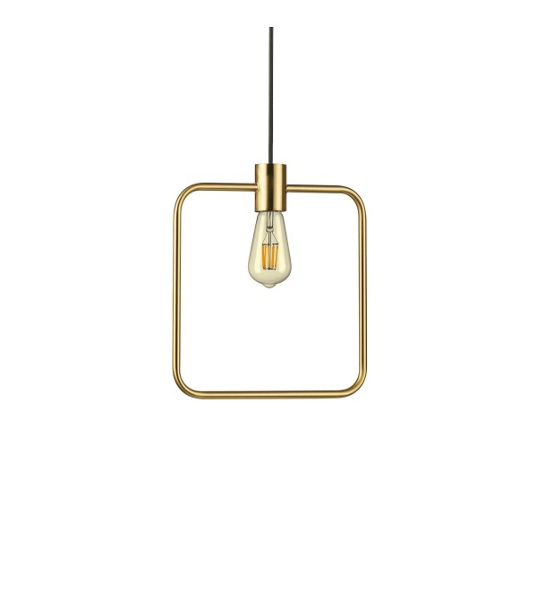 Светильник подвесной Ideal Lux Abc SP1 Square Латунь матовая E27 207858