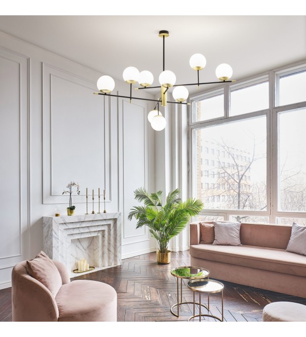 Люстра потолочная Ideal Lux Gourmet PL9 Черный E14 289489