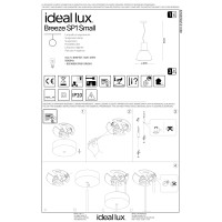 Светильник подвесной Ideal Lux Breeze SP1 Big Серый E27 232041