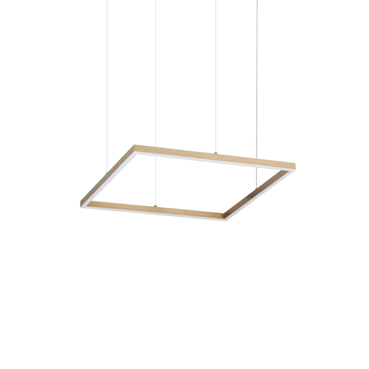 Люстра подвесная Ideal Lux Oracle Slim SP D070 Square On-Off Латунь 3000К 370415
