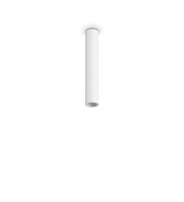 Светильник потолочный Ideal Lux Look PL01 Round D7.0 H040 Gesso Белый Гипс GU10 371436