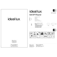 Светильник уличный Ideal Lux Snif AP1 Round Серый G9 061474