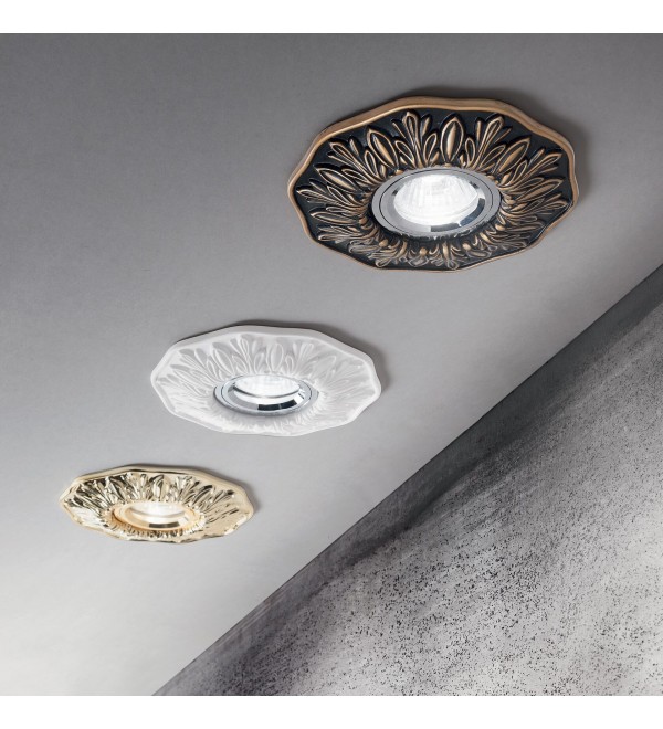 Светильник встраиваемый Ideal Lux Polka FI Белый Гипс GU10 115597