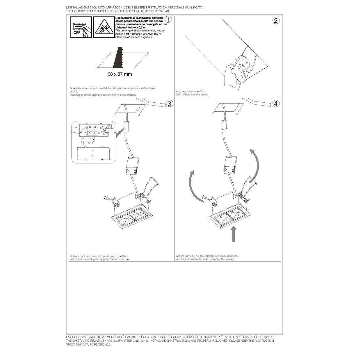 Светильник встраиваемый Ideal Lux Lika FI TRIM 06W 3000К LED Белый / Черный 206196