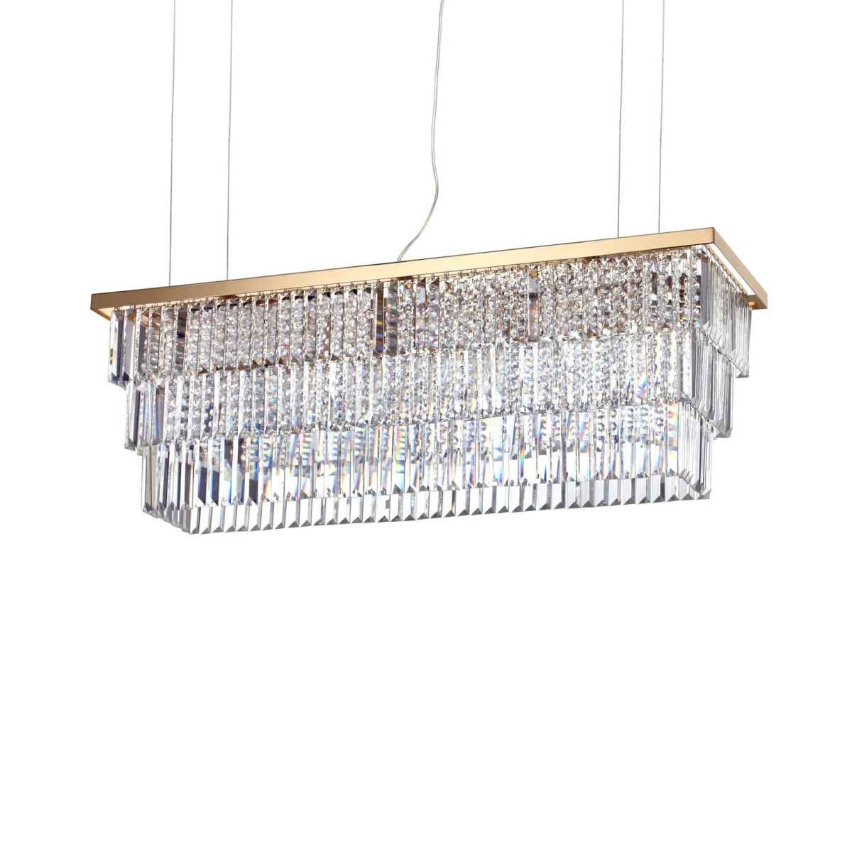 Люстра подвесная Ideal Lux Martinez SP8 Золото E14 213583