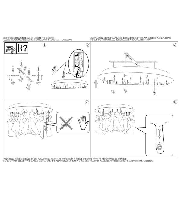 Люстра потолочная Ideal Lux Moonlight PL12 Золото G9 082783