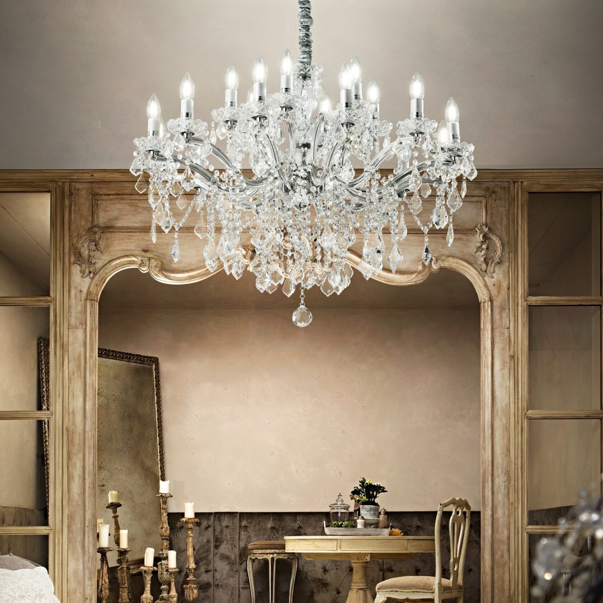 Люстра подвесная Ideal Lux Florian SP6 Хром E14 035628