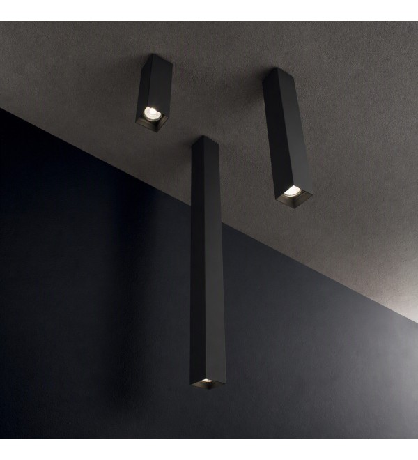 Светильник потолочный Ideal Lux Look PL1 Square D60 H400 Черный GU10 233826