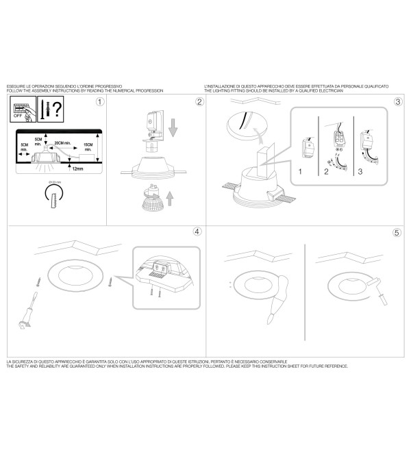 Светильник встраиваемый Ideal Lux Samba FI D90 Round Белый Гипс Не GU10 139012