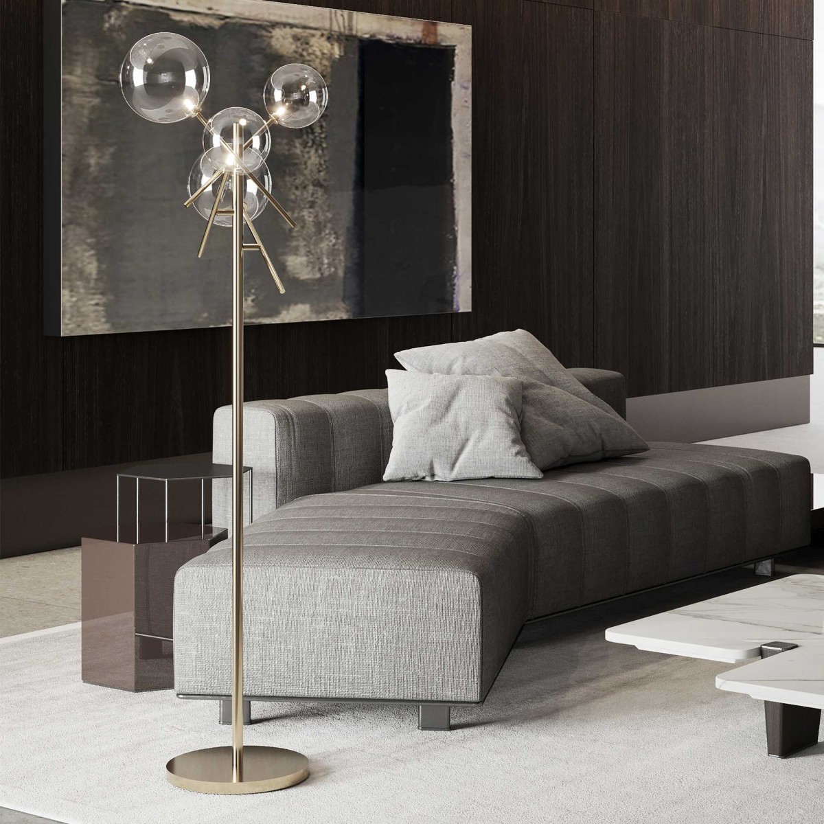 Торшер напольный Ideal Lux Equinoxe PT4 G4 Хром 290959