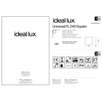 Светильник потолочный Ideal Lux Universal PL D40 Square 3000К LED Белый 240374