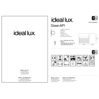 Светильник уличный Ideal Lux Down AP1 Антрацит G9 122045