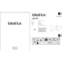 Светильник настенный встраиваемый Ideal Lux Lite AP Белый 3000К LED 250106