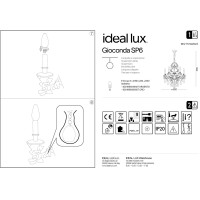 Люстра подвесная Ideal Lux Gioconda SP6 Серебро E14 044927