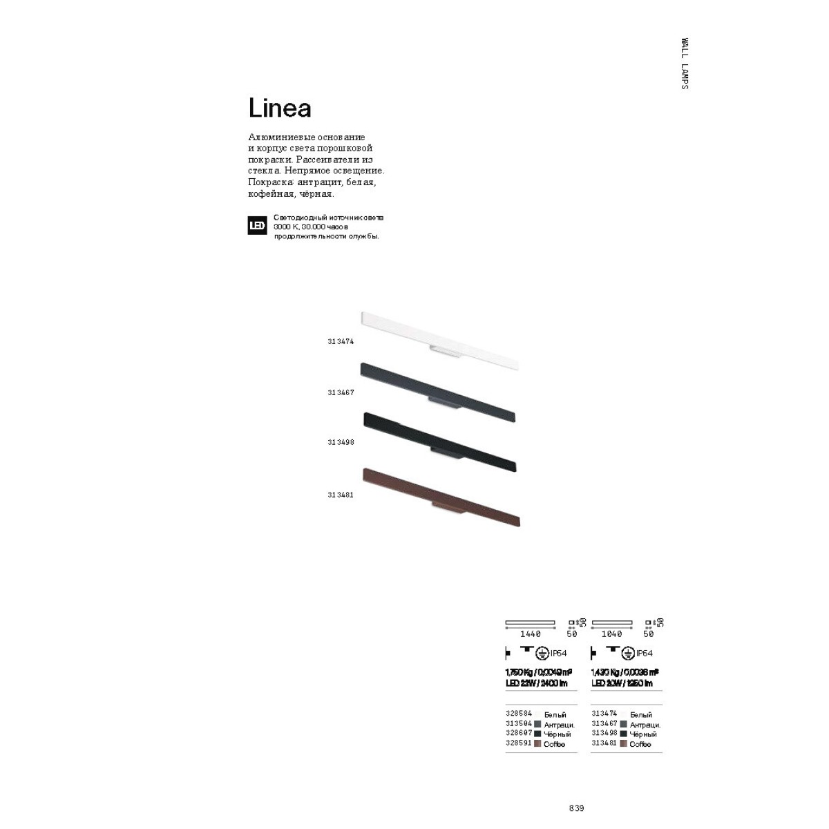 Светильник уличный Ideal Lux Linea AP D144 Антрацит 3000К LED 313504