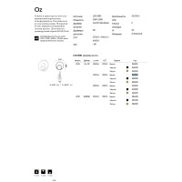 Светильник настенный Ideal Lux Oz AP On-Off 4000K Черный LED 342269