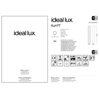 Светильник садово-парковый Ideal Lux Kurt PT 3000K LED Антрацит 306834