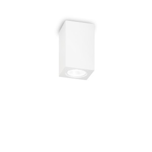 Светильник потолочный Ideal Lux Look PL1 Square D70 H110 Gesso Белый гипс GU10 155791