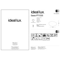 Светильник садово-парковый Ideal Lux Sasso PT1 D25 Опал G9 161754