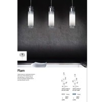 Светильник подвесной Ideal Lux Flam SP1 small D80 Хром E27 027357