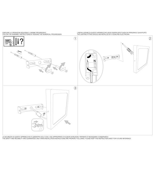 Светильник потолочный Ideal Lux Universal PL D17 Square 4000K Белый LED 138633
