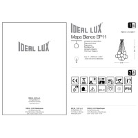 Люстра подвесная Ideal Lux Mapa Plus SP11 Белый E14 131924