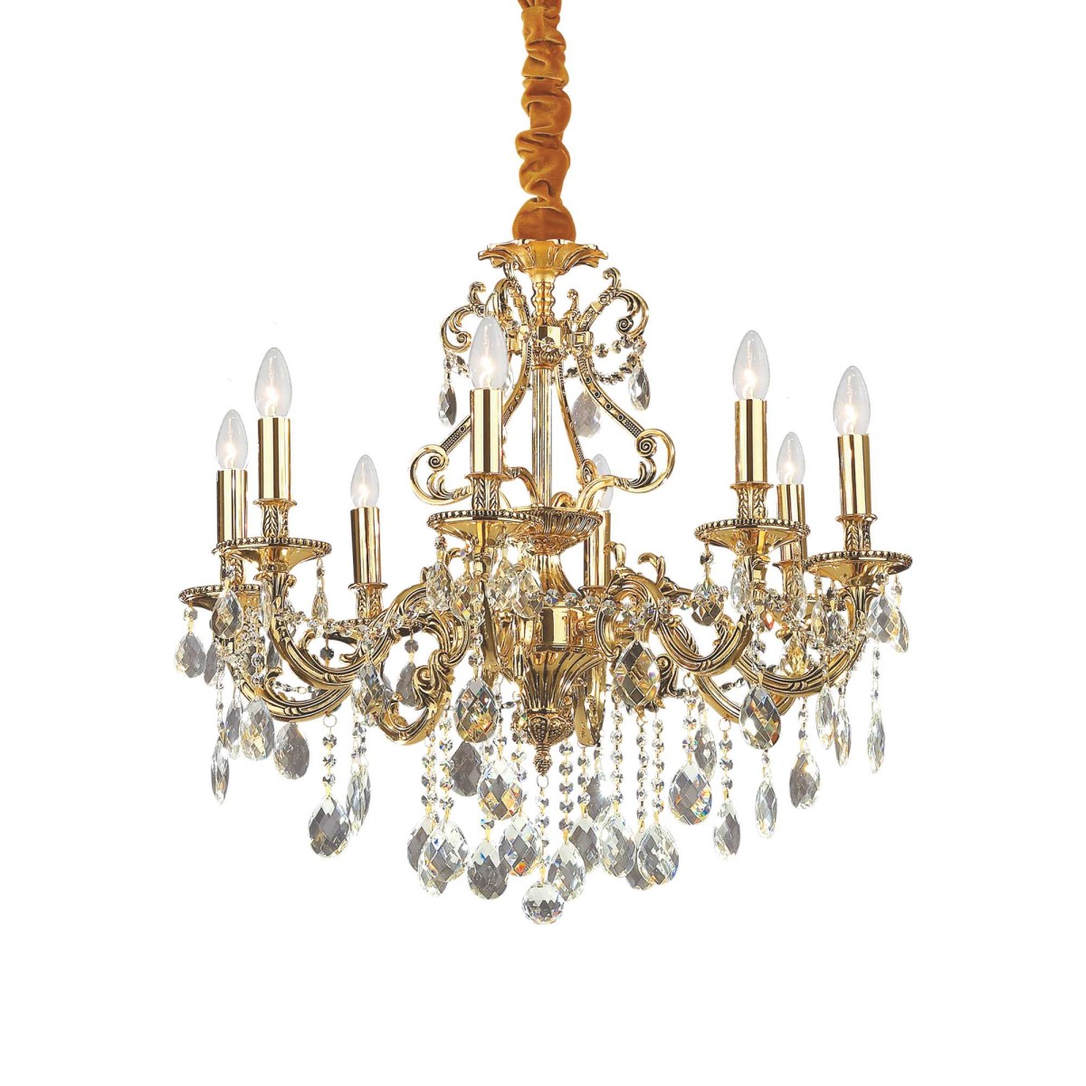 Люстра подвесная Ideal Lux Gioconda SP8 Золото E14 060514