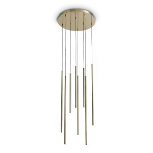Люстра подвесная Ideal Lux Look SP8 Round LED 3000K Латунь 371184