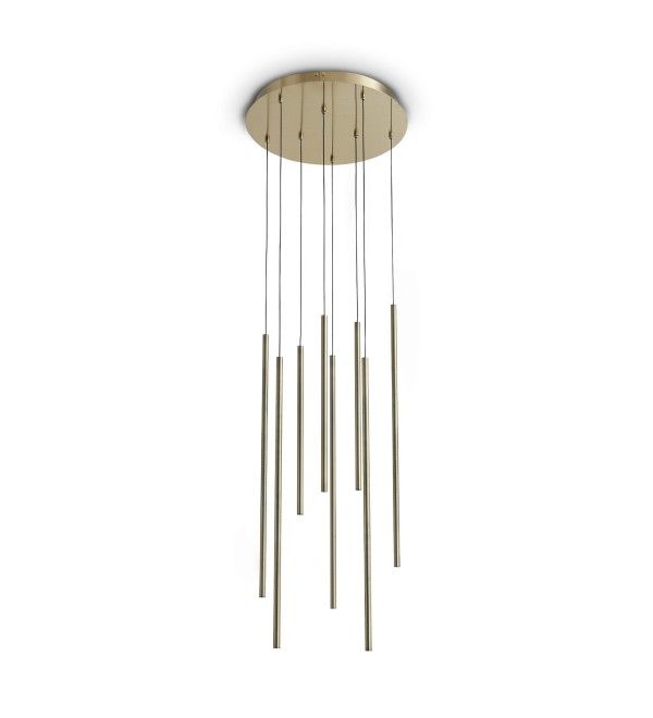 Люстра подвесная Ideal Lux Look SP8 Round LED 3000K Латунь 371184