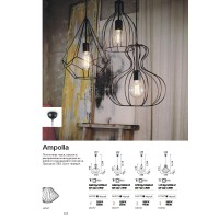 Светильник подвесной Ideal Lux Ampolla-3 SP1 Черный E27 148175
