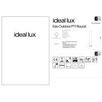 Светильник садово-парковый Ideal Lux Edo PT1 Round Белый GX53 135755