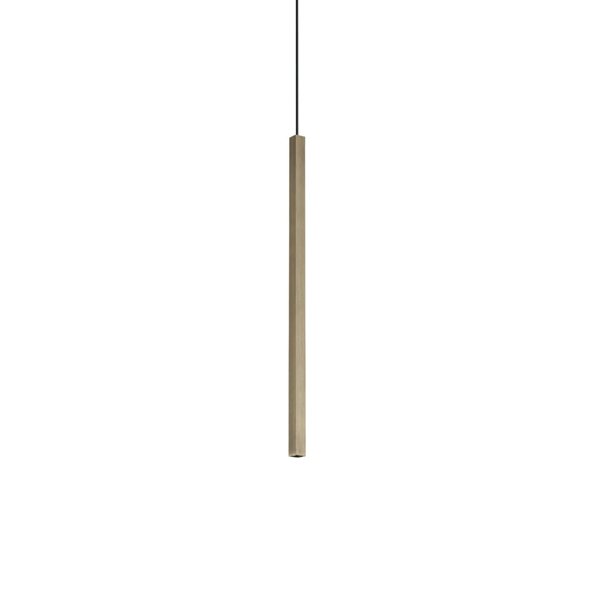 Светильник подвесной Ideal Lux Look LED SP01 Square D1.5 H040 On-Off 3000K Латунь LED 371139