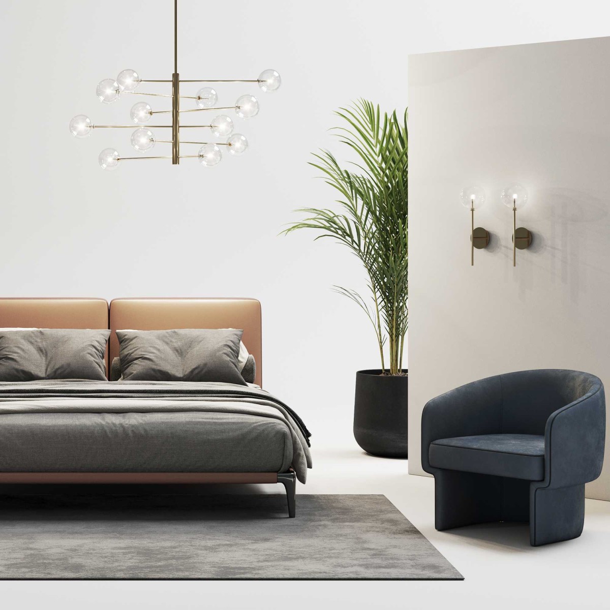 Люстра подвесная Ideal Lux Equinoxe SP12 Латунь G4 200125