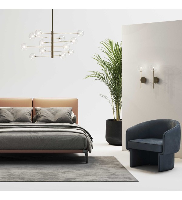 Люстра подвесная Ideal Lux Equinoxe SP12 Латунь G4 200125