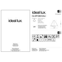 Люстра подвесная Ideal Lux Oz SP D080 DALI 3000K Латунь LED 304595
