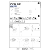 Светильник подвесной Ideal Lux Mint-3 SP1 Зеленый E27 237497